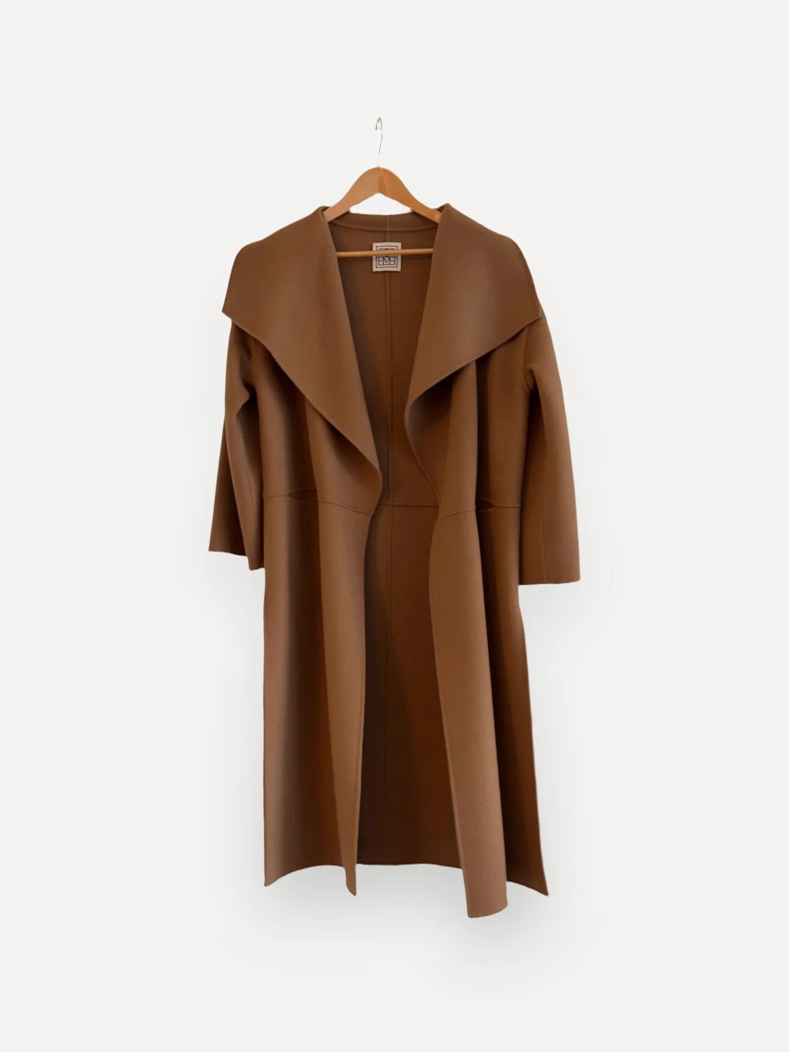 Toteme Signature Wool Cashmere Coat Camel Coat in Beige, Women's (Size Xxs)