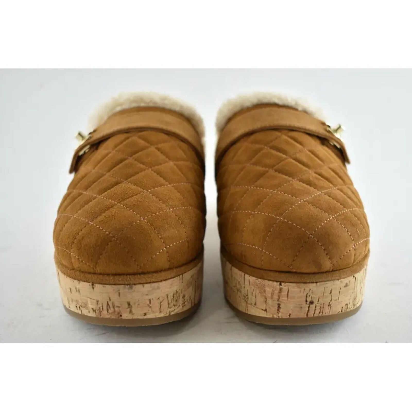 Chanel 21B Suede Turnlock CC Shearling Fur Mule Flat Clog Loafer 38 Size US 8 / IT 38 - 6 Thumbnail