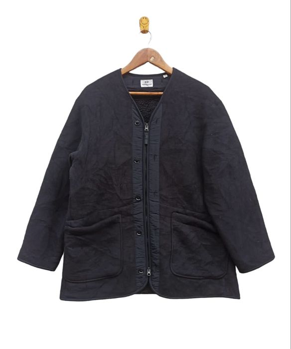 Uniqlo engineered garments 2024 fleece collarless coat