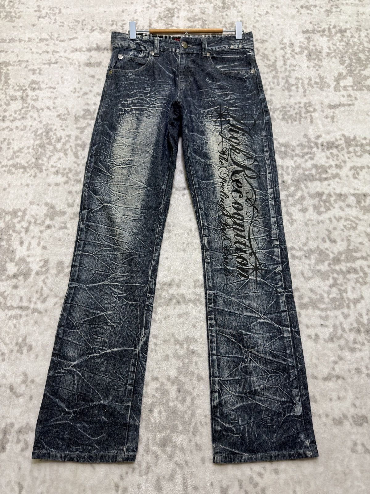 Hysteric Glamour Vintage Exit Lightning Wash Straight Y2K Poem Denim Jeans Size US 29 - 1 Thumbnail