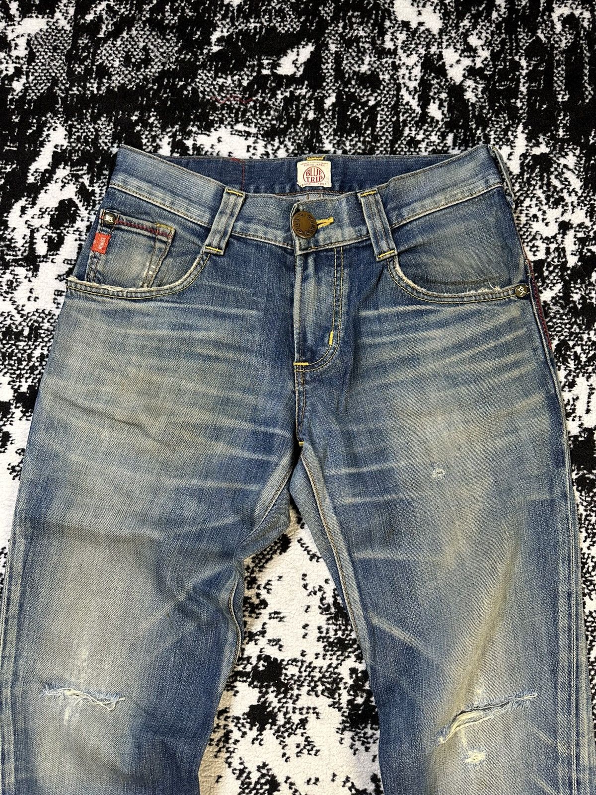 Edwin Flare Edwin Bucke Back Blue Trip Mud Wash Denim 30X32 Size US 30 / EU 46 - 3 Thumbnail