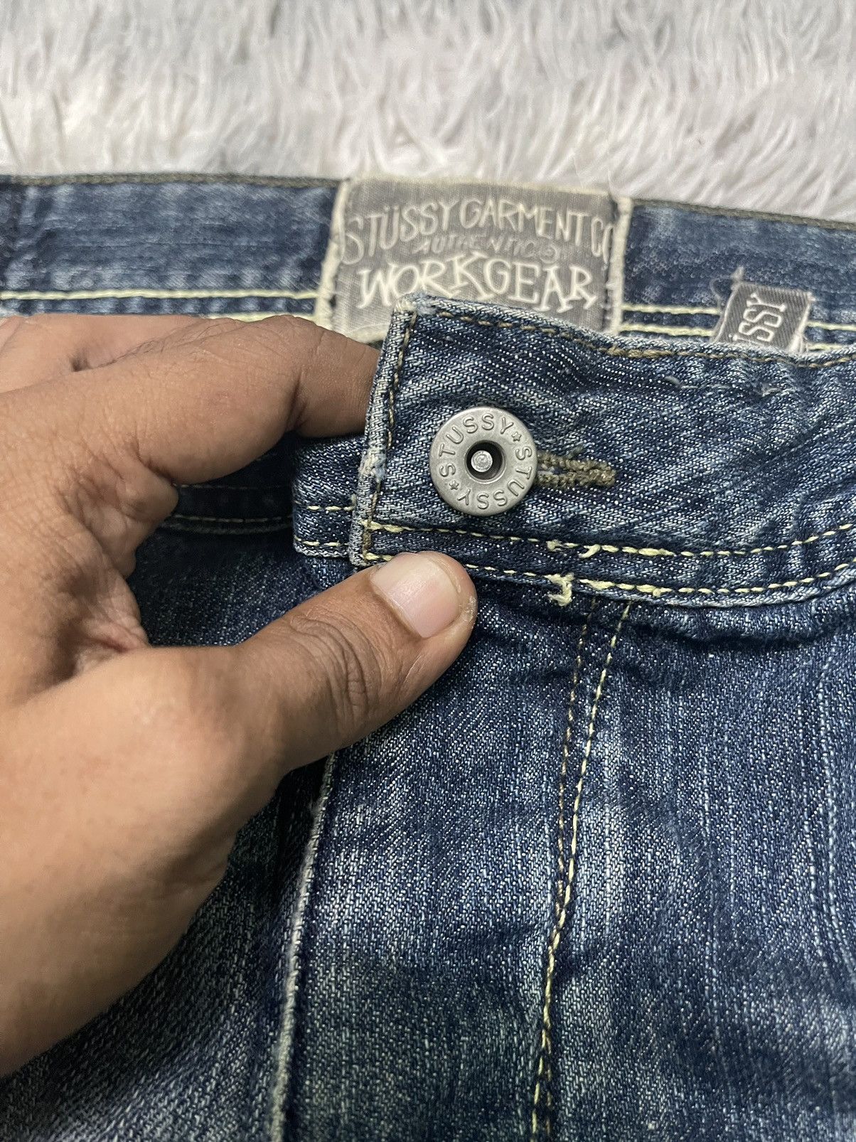 Stussy VINTAGE STUSSY BAGGY DENIM PANT RARE DESIGN Size US 35 - 11 Thumbnail
