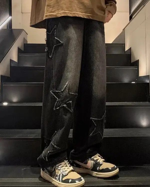 Japanese Brand Hayakawa x Mie Y2K Star Embroidery Casual Denim Pant Size US 30 / EU 46 - 4 Thumbnail