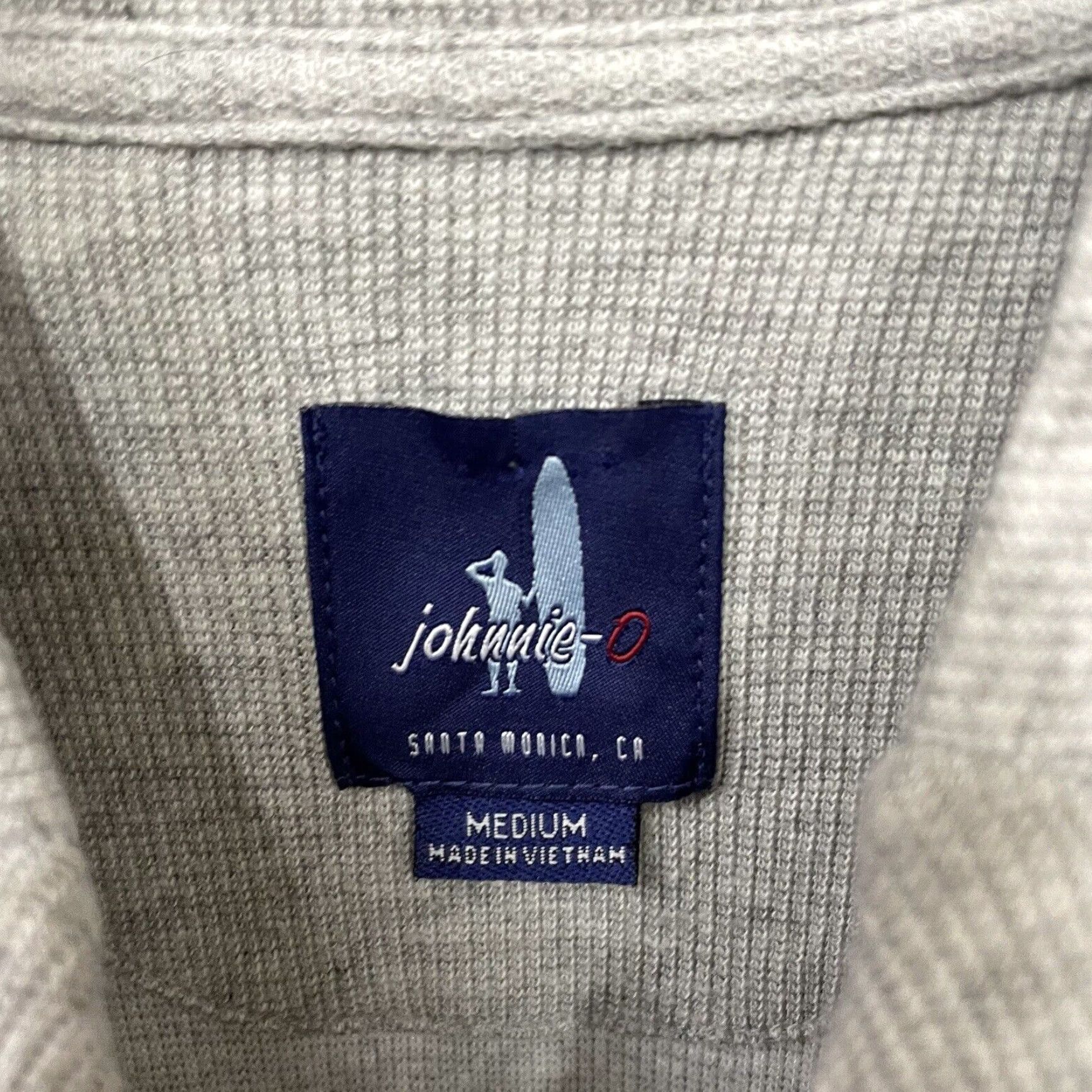 johnnie-O Johnnie-O Gray Mens Henley Style Pullover Sweater Button Accents Size Medium Size US M / EU 48-50 / 2 - 4 Thumbnail