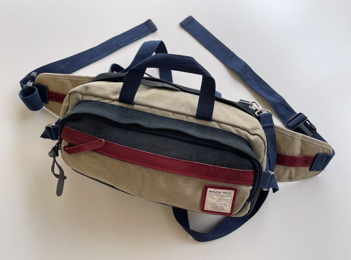 MasterPiece Masterpiece Japan Pouch Bag (Suede Leather + Canvas) Size ONE SIZE - 14 Thumbnail