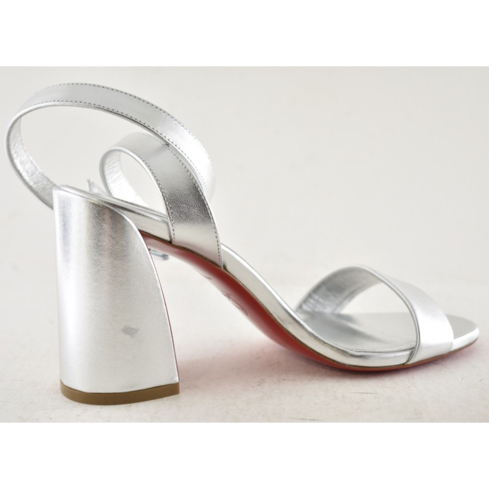Christian Louboutin Christian Louboutin Miss Sabina 85 Silver Ankle Strap Size US 6 / IT 36 - 15 Thumbnail