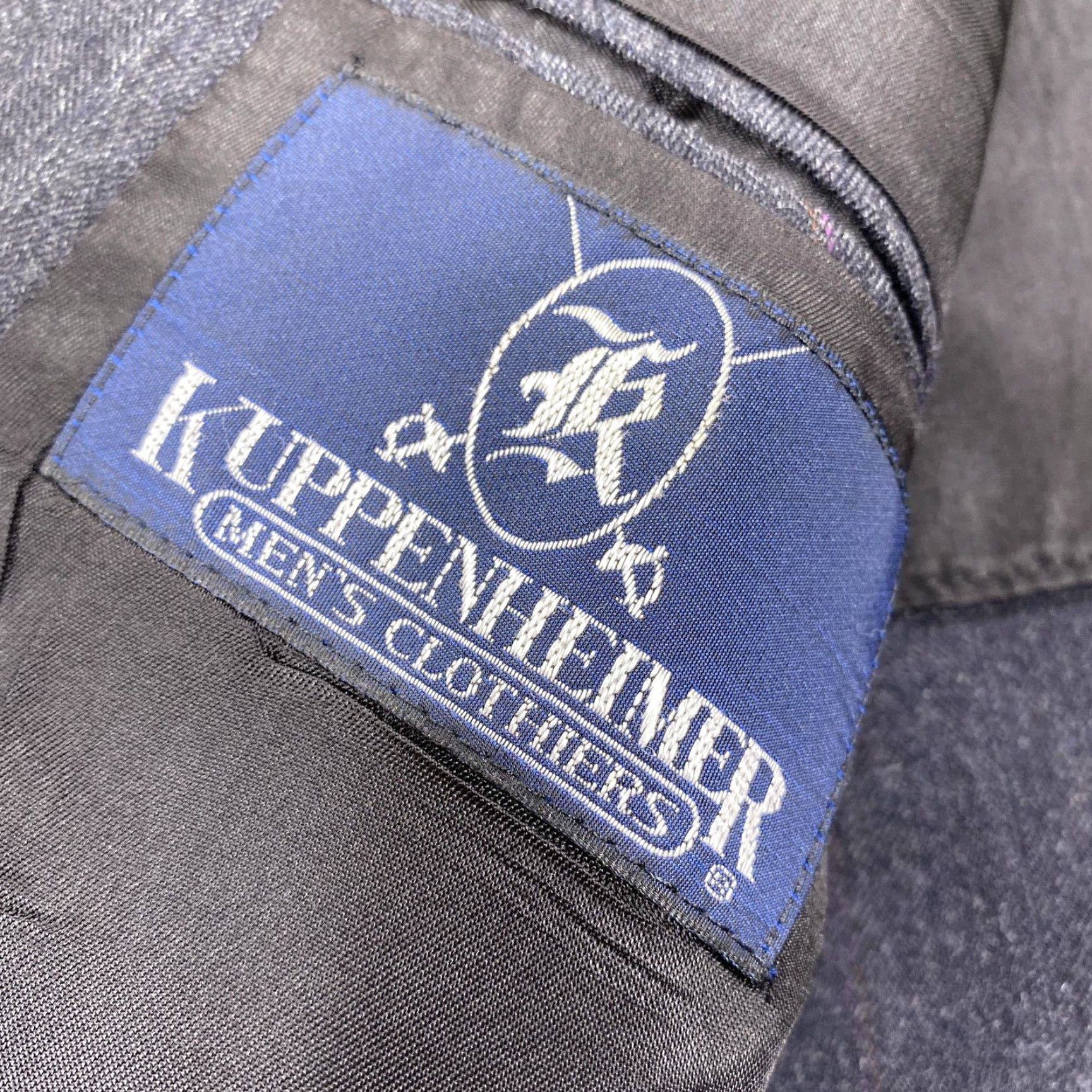 Vintage VINTAGE Kuppenheimer Blazer Mens 42R Gray Wool Herringbone Tweed Two-Button Jacket Coat Size 42R - 5 Thumbnail