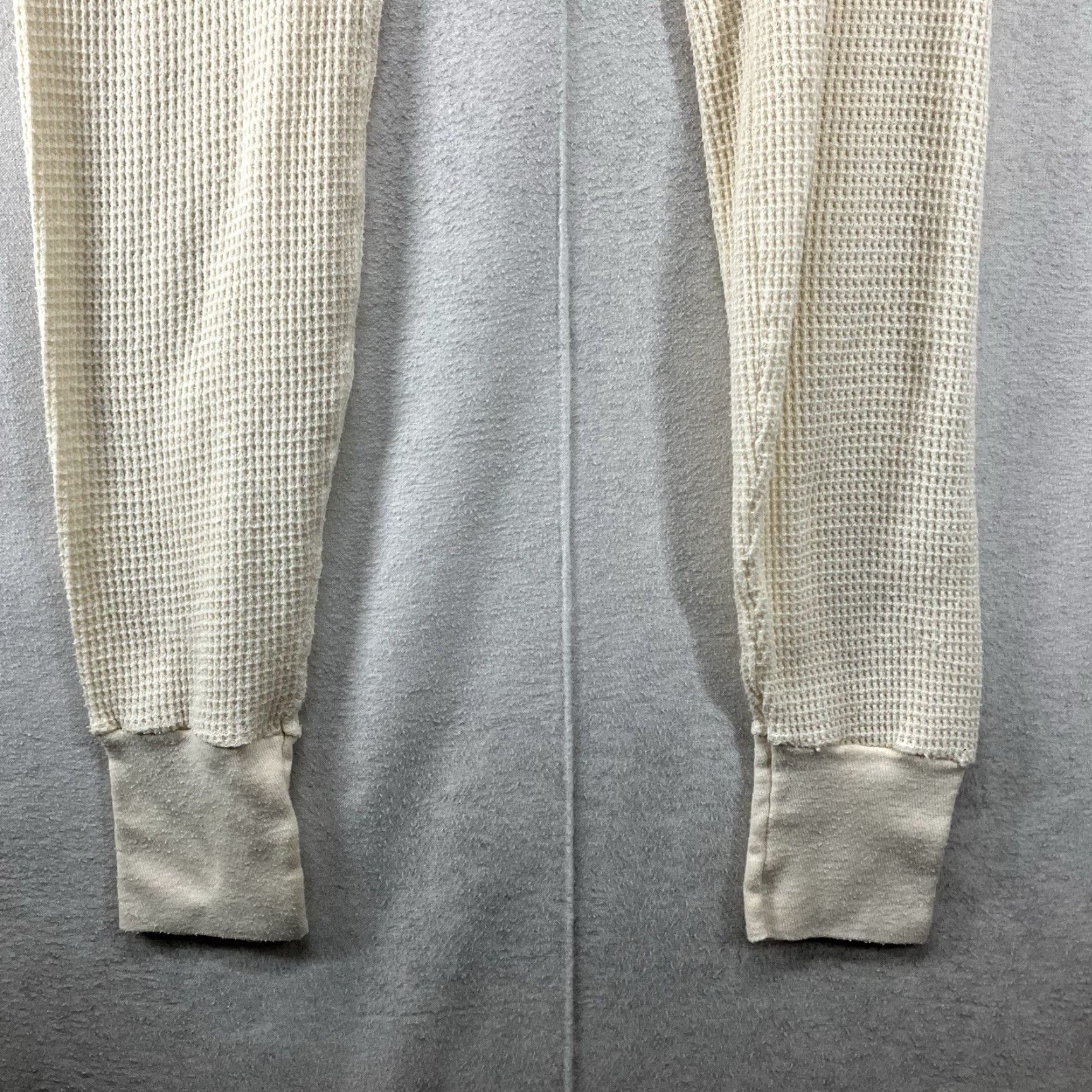 Dickies VINTAGE Dickies Thermal Long John Pants Base Layers M 34x24 Ivory Cotton Polyester Knit Regular Tapered Ankle Men 80s 70s Outdoor Retro Size US 31 - 5 Thumbnail