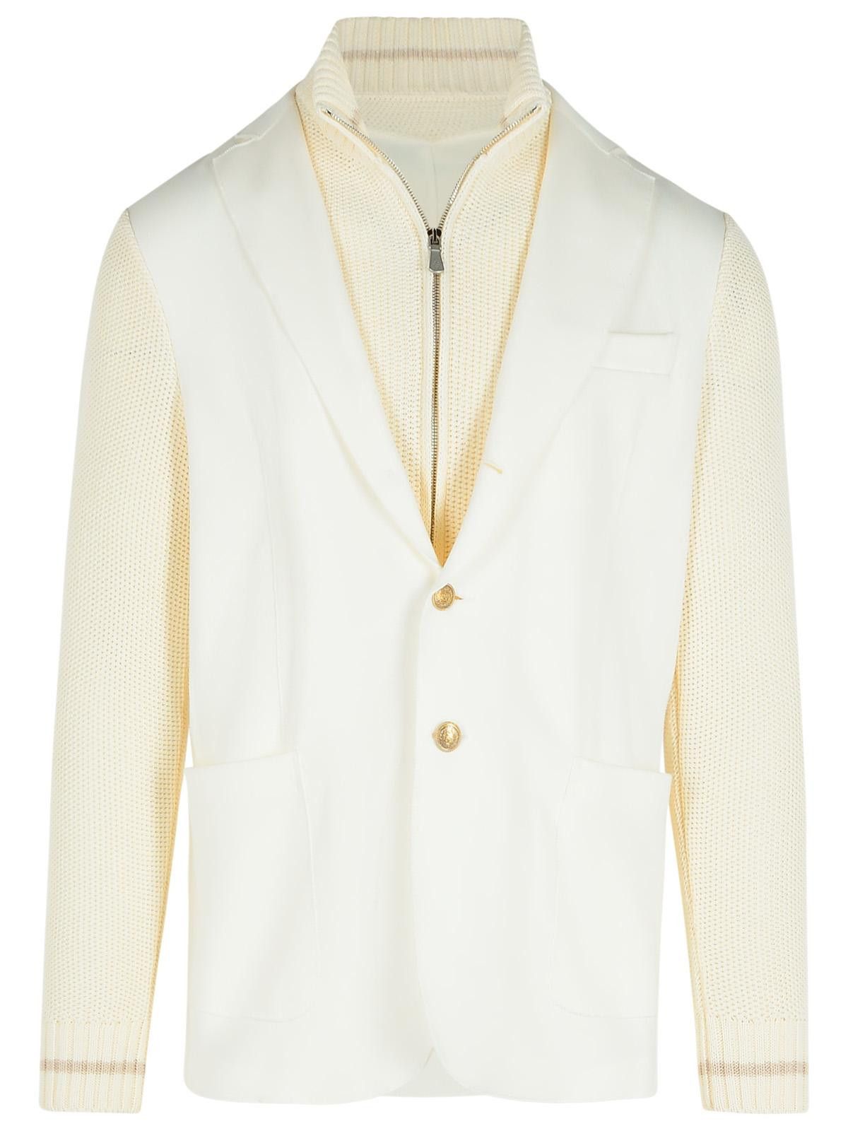Eleventy ELEVENTY White Cotton Blend Cardigan Size US M / EU 48-50 / 2 - 1 Thumbnail