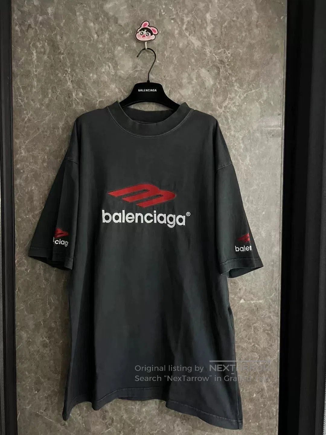Louis Vuitton Balenciaga Red Logo Short Sleeve Tee. Size US XL / EU 56 / 4 - 1 Thumbnail