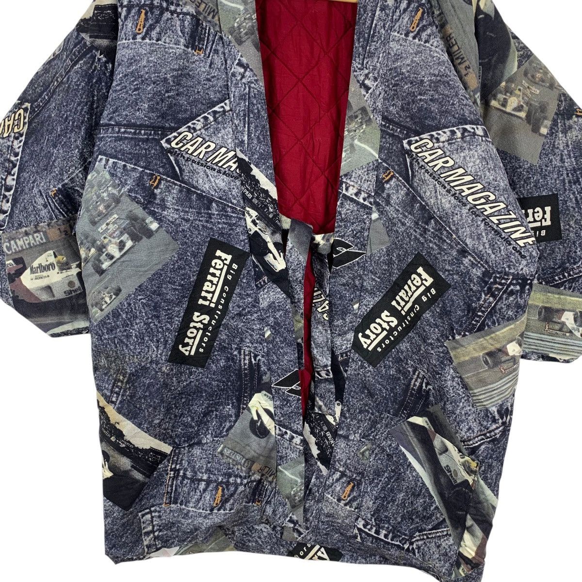 Vintage Vintage 70s KIMONO FERRARI JAPAN Patchwork AOP Robe Coat Size US XXL / EU 58 / 5 - 6 Thumbnail