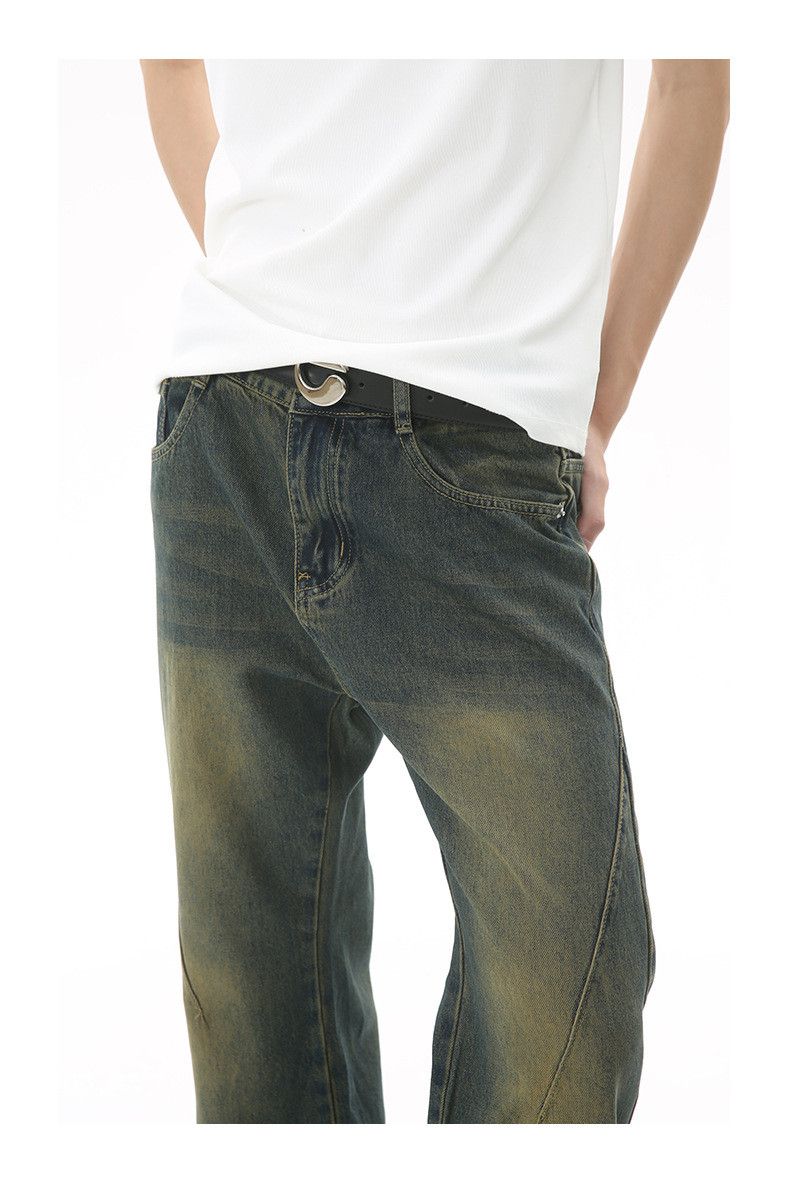 Japanese Brand × Jean Japanese retro distressed blue mid-rise loose flared jeans Size US 32 / EU 48 - 5 Thumbnail