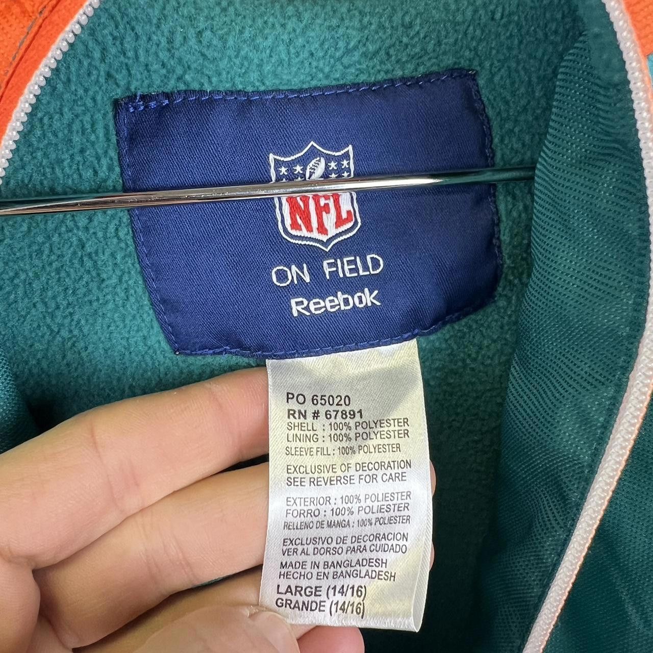 Reebok Reebok Miami Dolphins NFL Jacket Womens Size L Size XL / US 12-14 / IT 48-50 - 6 Thumbnail