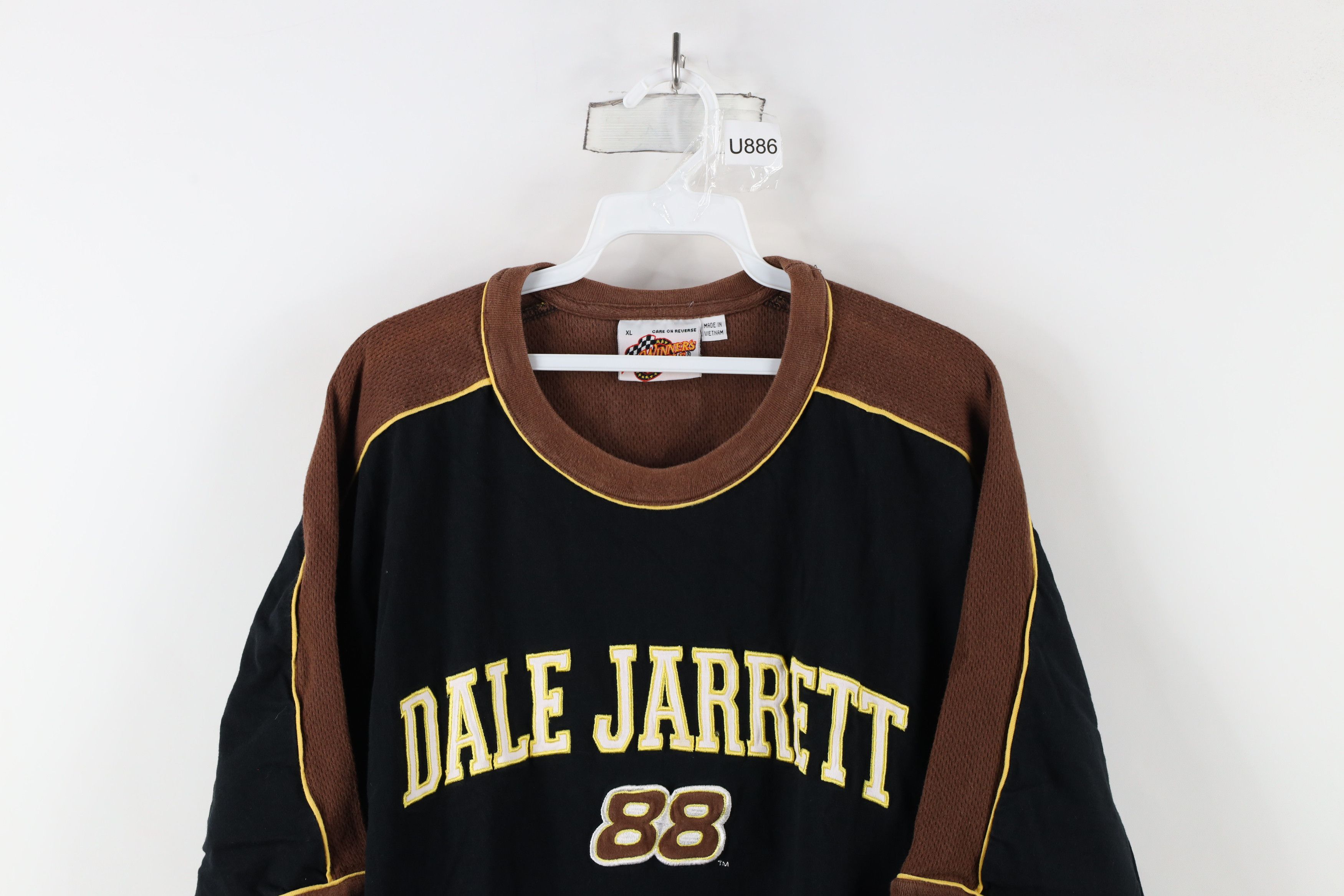 Vintage Vintage 90s NASCAR Out Dale Jarrett Racing T-Shirt Black Size US XL / EU 56 / 4 - 2 Thumbnail