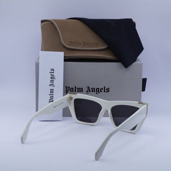 Palm Angels Palm Angels PERI099 HOLLYWOOD 0107 Sunglasses White Cat Eye Size ONE SIZE - 11 Thumbnail