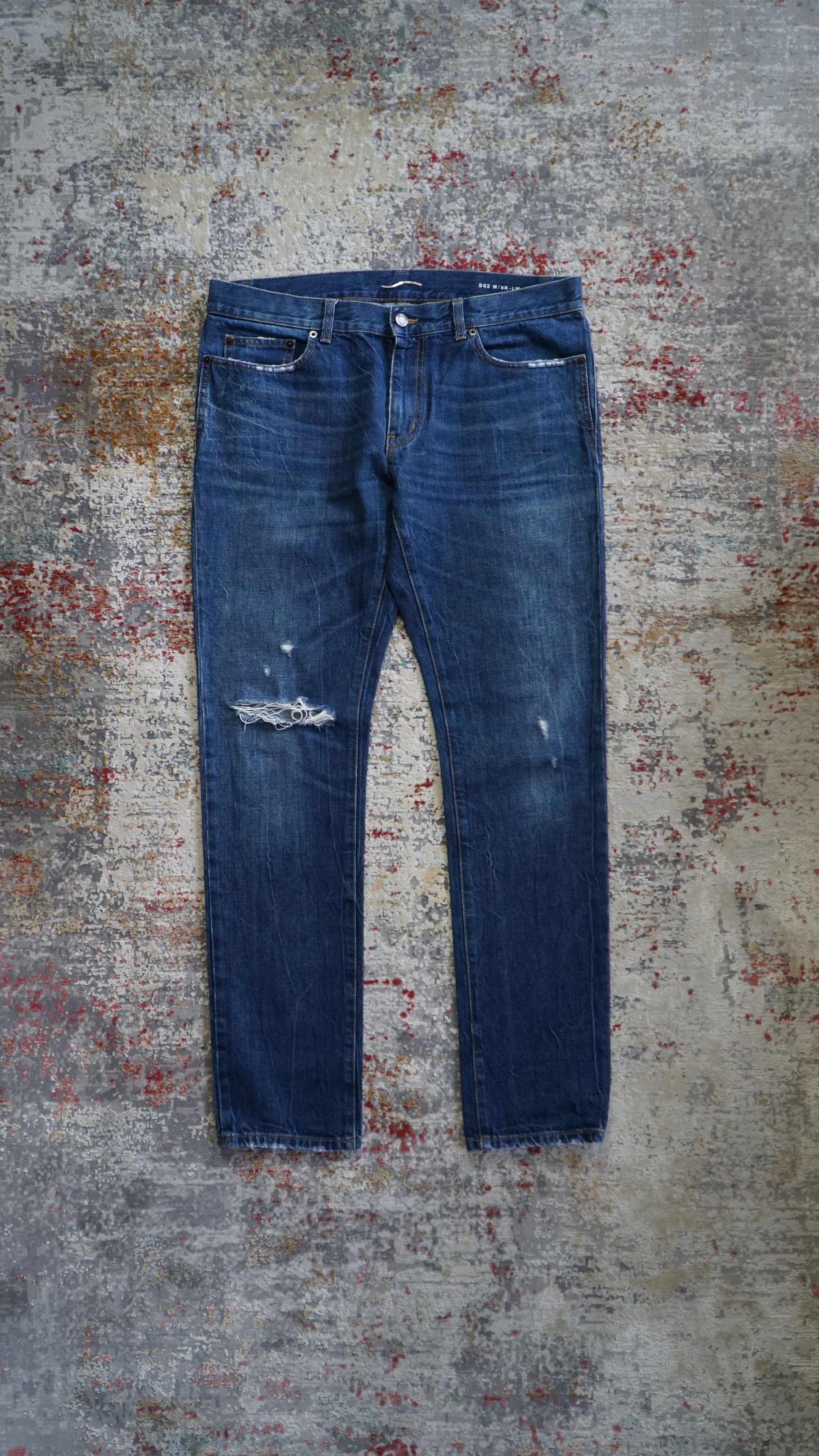 Saint Laurent Paris Saint Laurent D02 AW18 Distressed denim Size US 34 / EU 50 - 1 Thumbnail