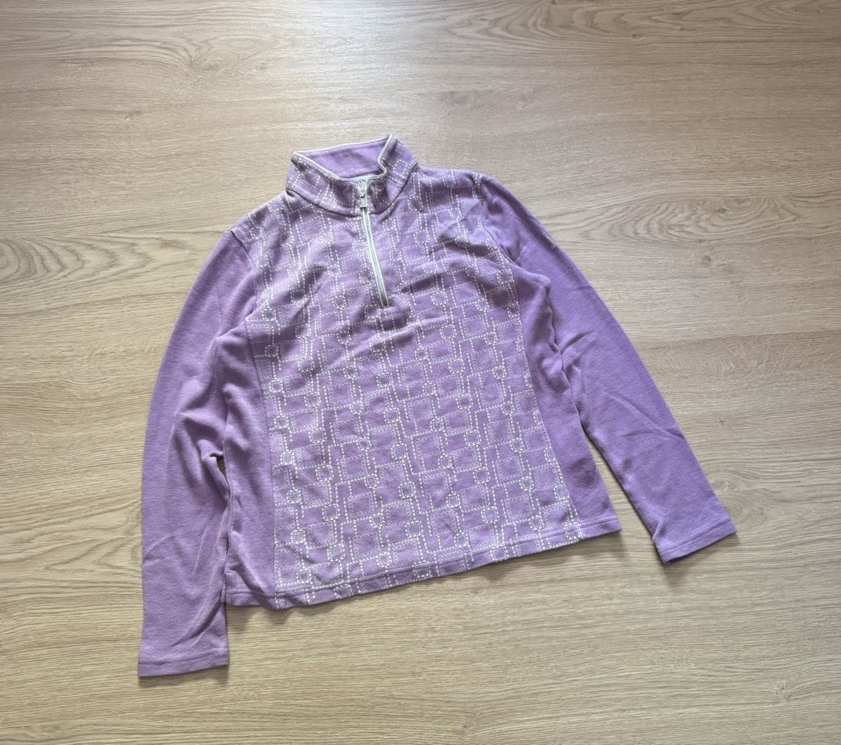 Vintage Vintage 90s Lanvin Sport y2k Japanese Purple Zip Long Sleeve Size M / US 6-8 / IT 42-44 - 1 Thumbnail
