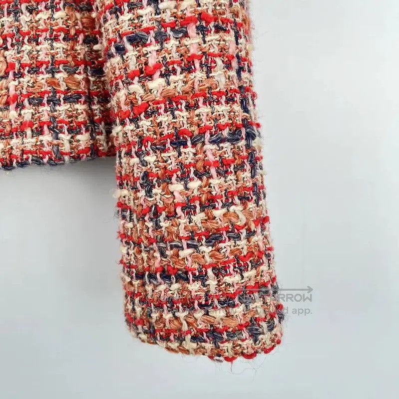 Chanel Chanel Red Tweed Jacket for Autumn . Size XS / US 0-2 / IT 36-38 - 5 Thumbnail