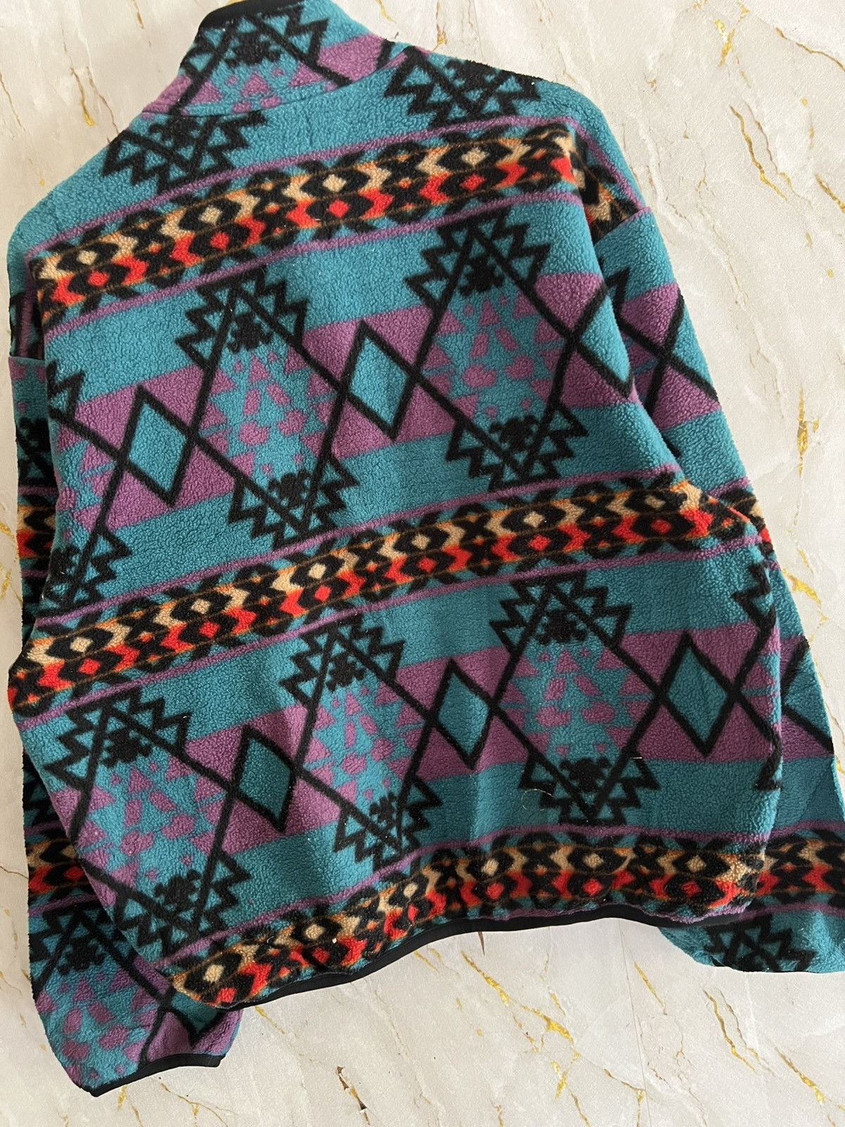 Woolrich Woolen Mills Vintage Woolrich Navajo Fleece Jacket – 90s Tribal Pattern Size US M / EU 48-50 / 2 - 4 Thumbnail