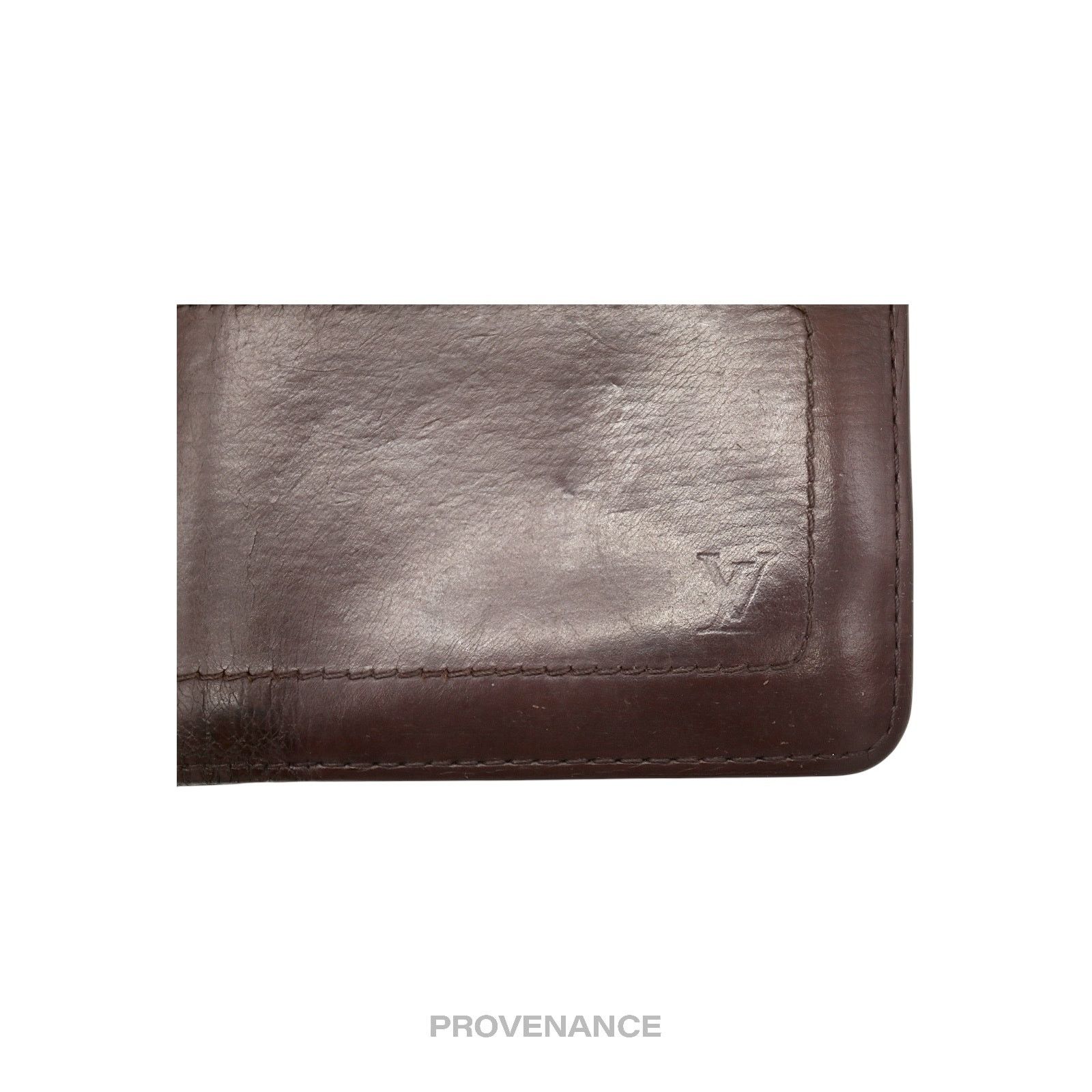 Louis Vuitton 🔴 Louis Vuitton 6CC Bifold Wallet - Utah Brown Leather Size ONE SIZE - 5 Thumbnail