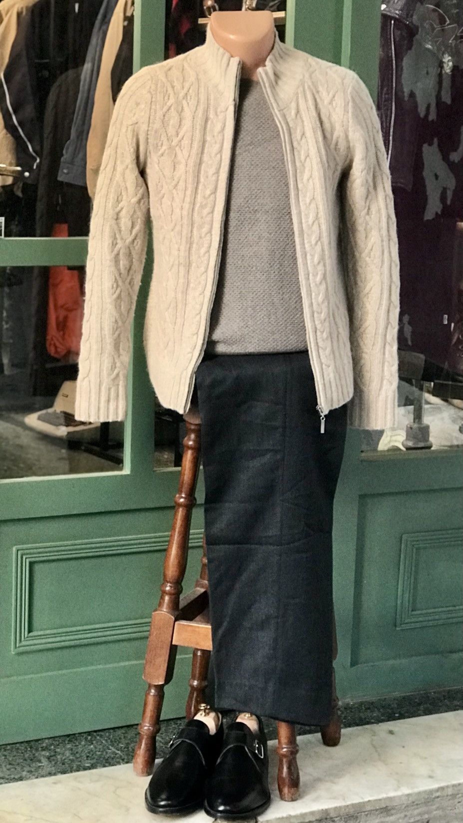 Gran Sasso GRAN SASSO MADE IN ITALY TEXTURED PURE WOOL GREY CREWNECK Size M / US 6-8 / IT 42-44 - 2 Thumbnail