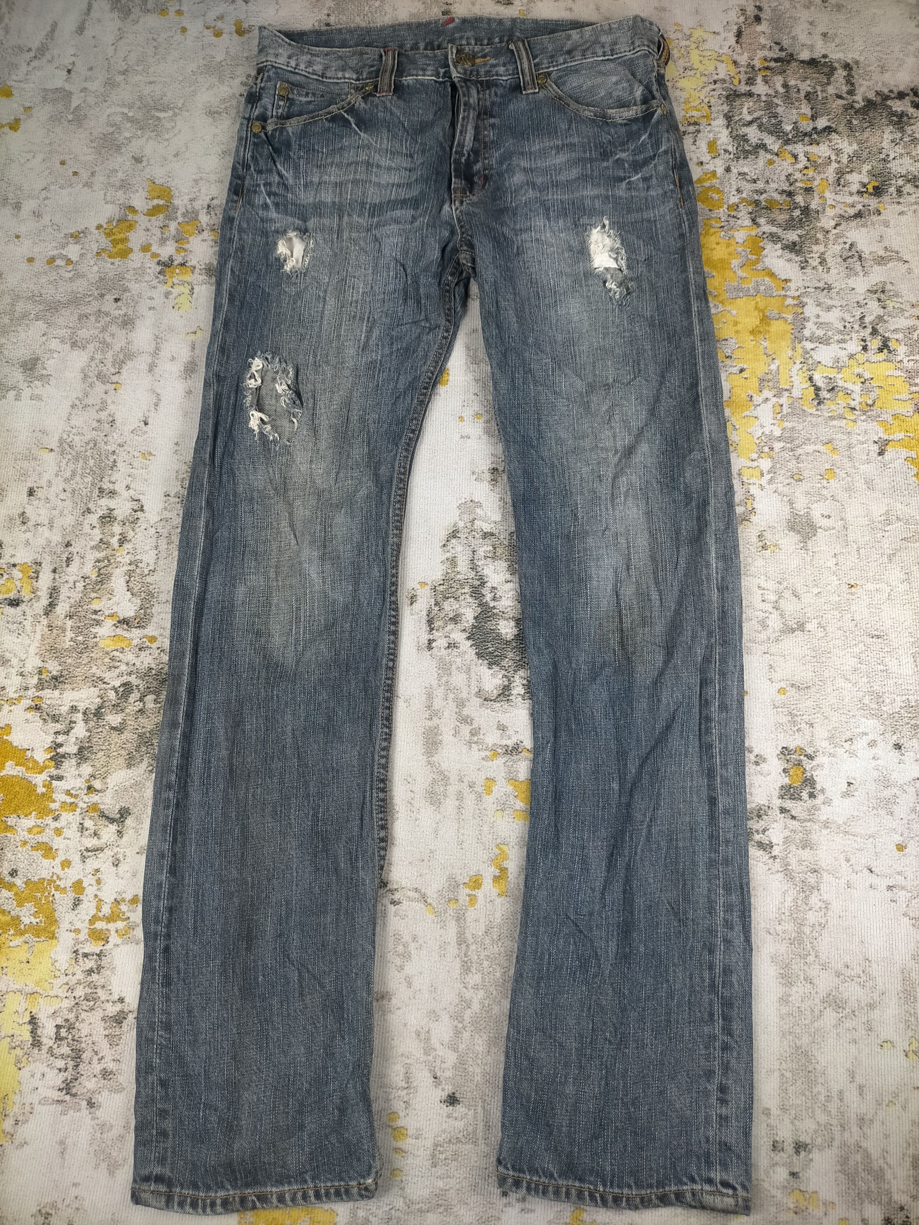 Tornado Mart 🔥 Grunge Oririn Distressed Stone Wash Jeans Size US 32 / EU 48 - 4 Thumbnail