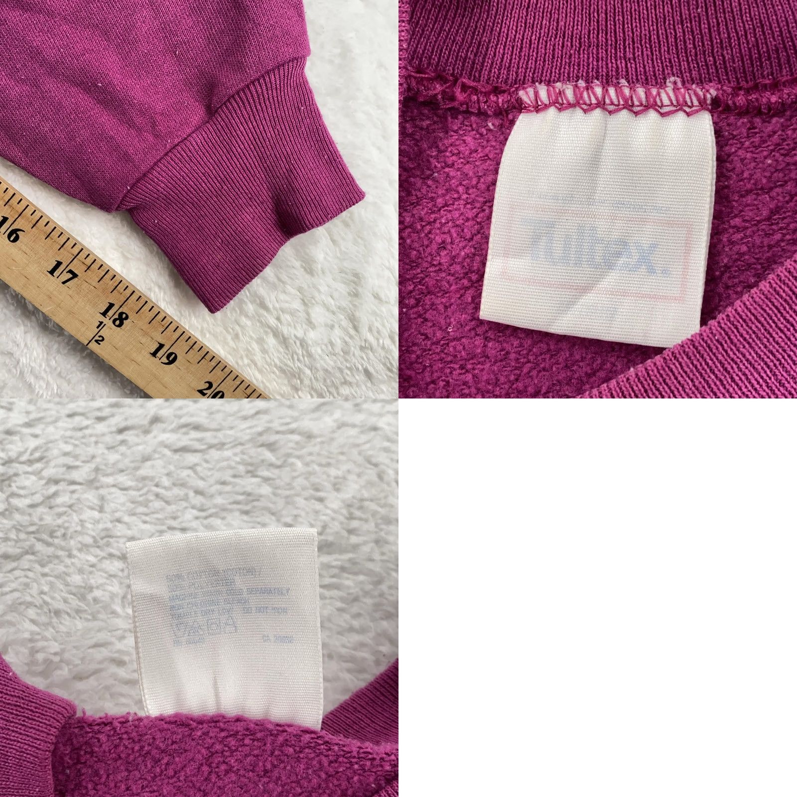 Tultex VINTAGE Tultex Purple Sweatshirt Crewneck Raglan Pullover XXS Short 90s Men XL? May not include extra. Size US L / EU 52-54 / 3 - 8 Thumbnail