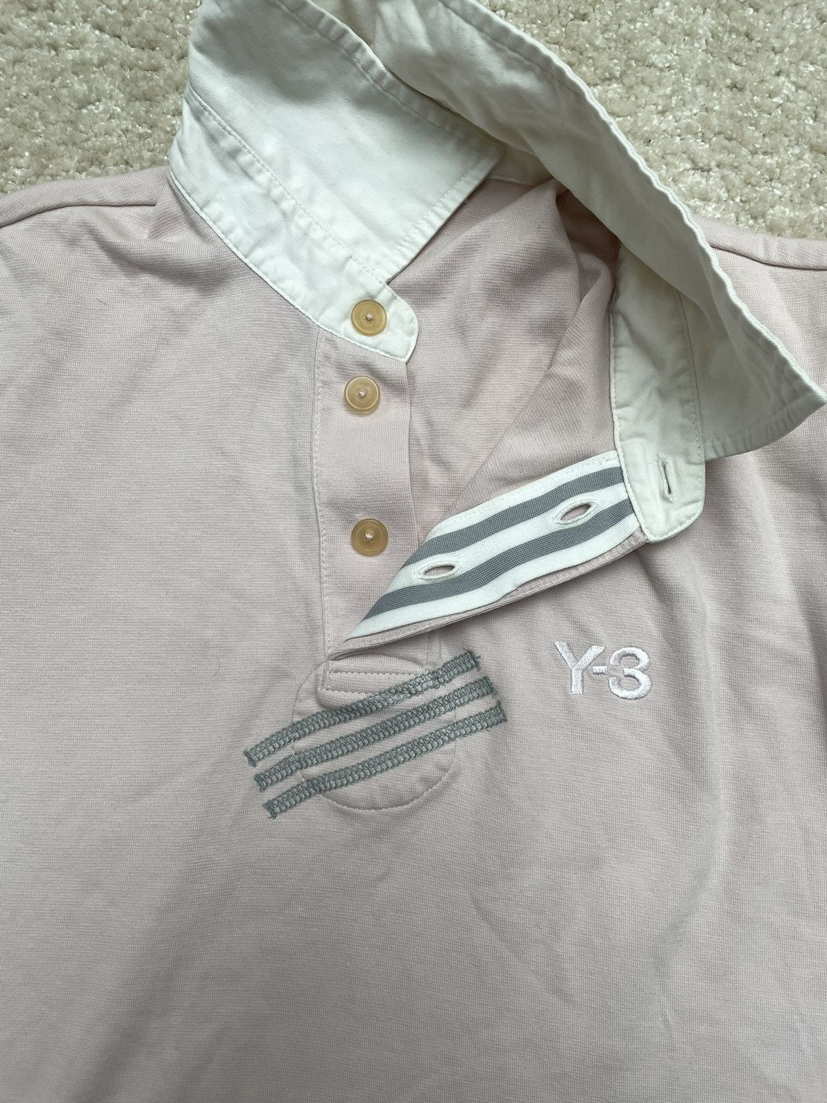 Y-3 adidas x Y-3 Vintage Polo Shirt Size US S / EU 44-46 / 1 - 7 Thumbnail
