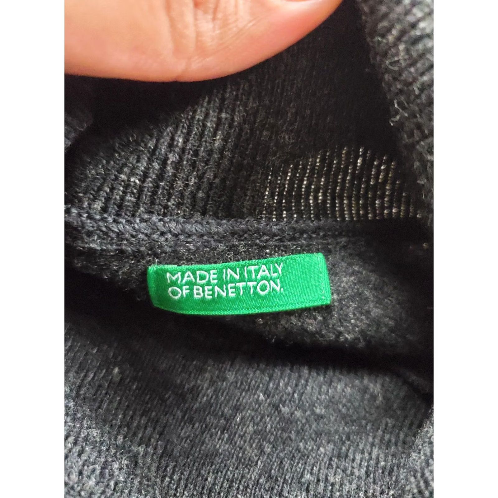United Colors Of Benetton Benetton Sweater Womens M Wool Turtleneck Short Sleeve Gray Made Italy Classic Size M / US 6-8 / IT 42-44 - 3 Thumbnail