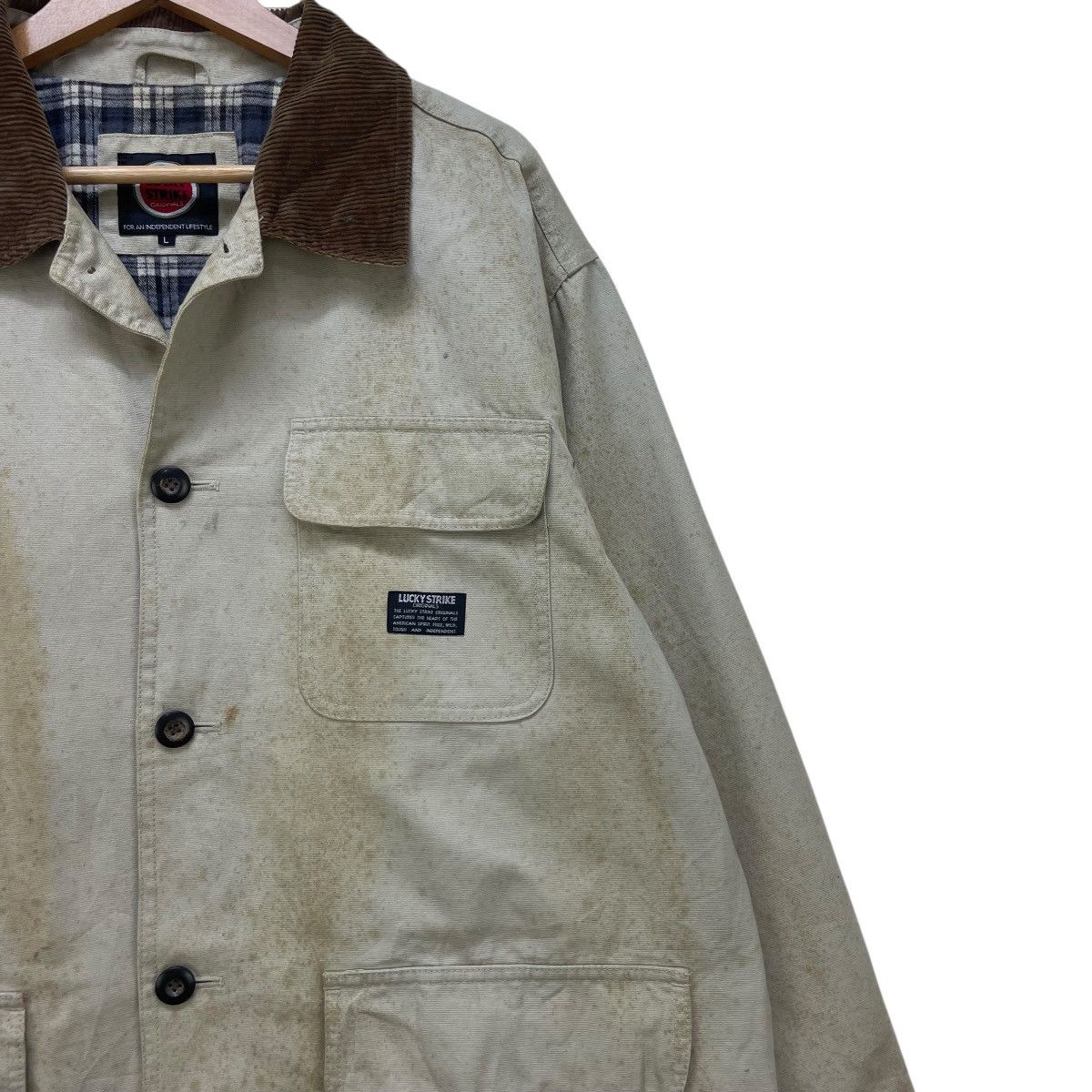 Carhartt 💥Vintage Lucky Strike Workwear Trashed Blanket Jacket Size US L / EU 52-54 / 3 - 5 Thumbnail