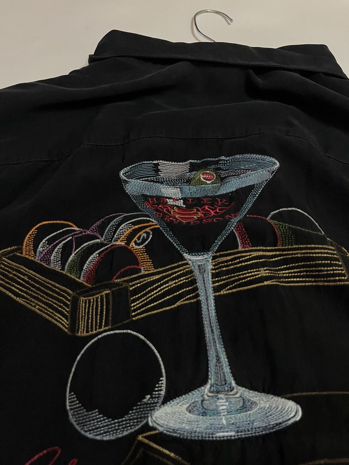 Harley Davidson × Vintage Silk Harley Davidson Embroidered button up Size US XL / EU 56 / 4 - 6 Thumbnail