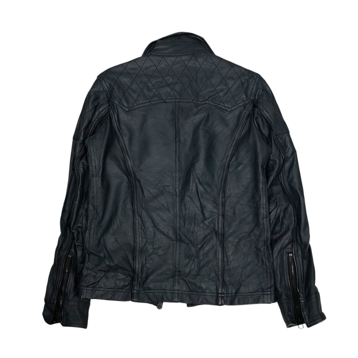 Japanese Brand 🔥VINTAGE BIKER LEATHER JACKET RATTLE TRAP ISSEY MIYAKE Size US S / EU 44-46 / 1 - 2 Thumbnail