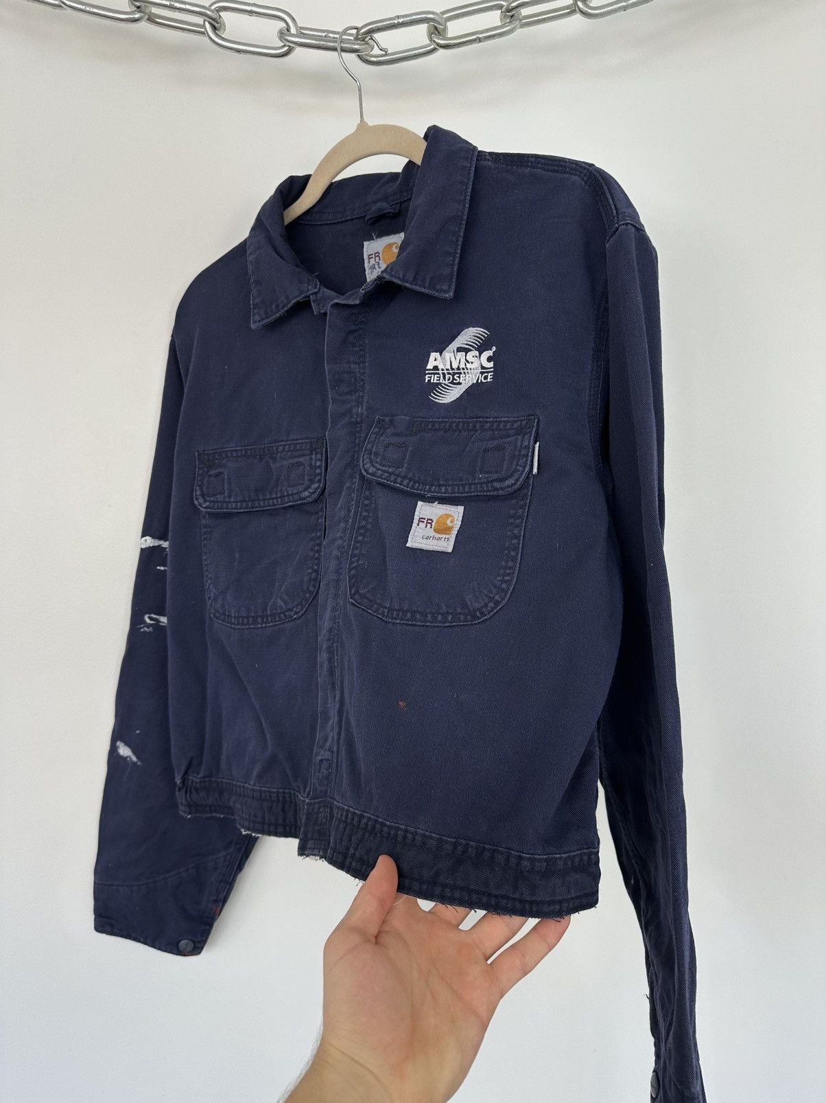 Carhartt Vintage 90s Carhartt Flame Resistant USA Cropped Work Jacket Size US S / EU 44-46 / 1 - 7 Thumbnail