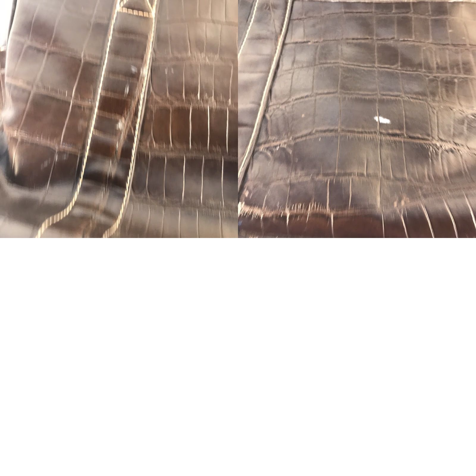 Crocs VINTAGE? No. Unbranded XL Brown Croc Embossed Faux Leather Laptop Bag (Laptop Bag, Women, Extra Large, Brown, Croc Embossed) Size ONE SIZE - 8 Thumbnail