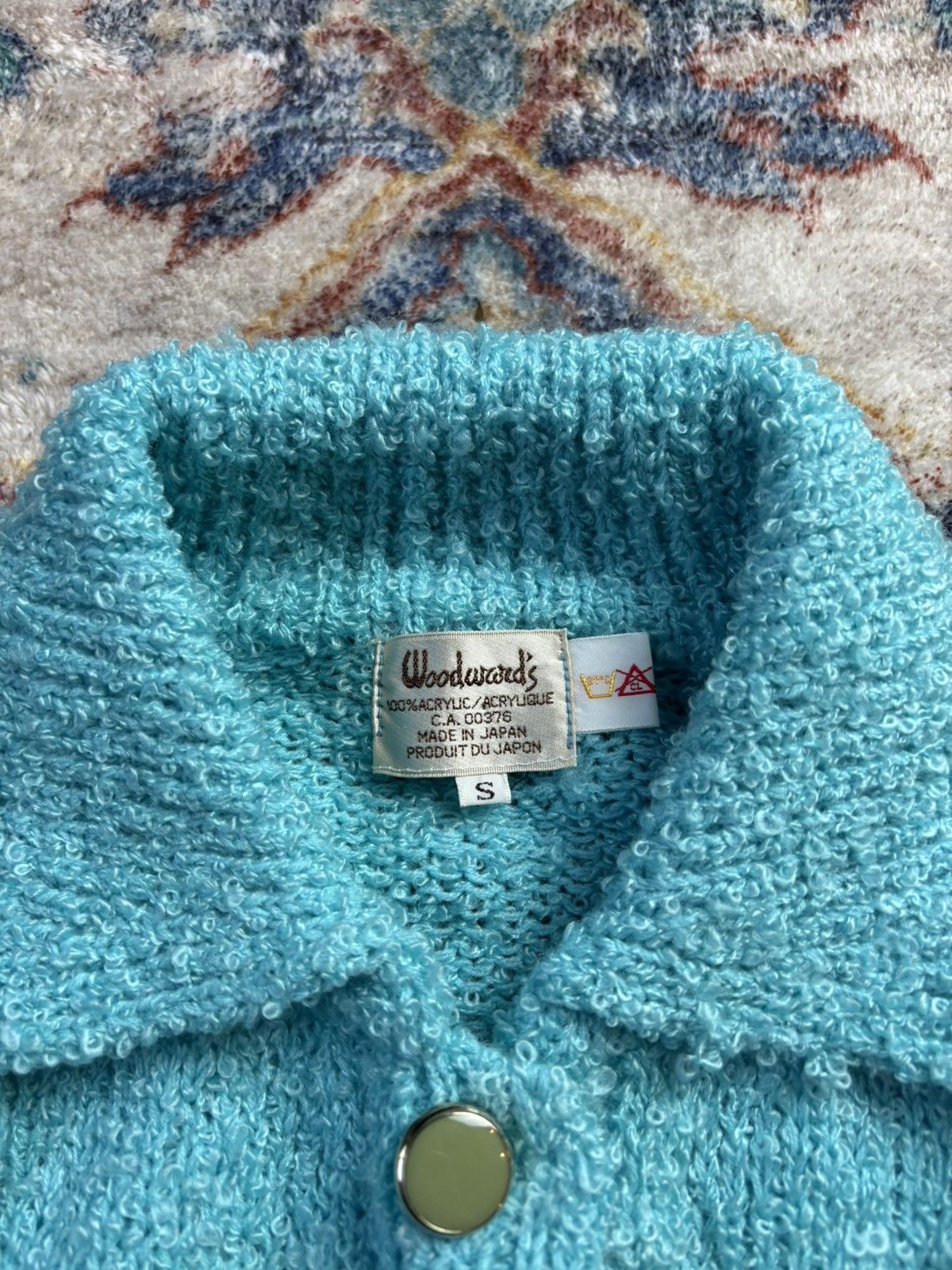 Vintage Vintage NWT Woodward’s Blue Ribbed Cardigan Sweater Small Size S / US 4 / IT 40 - 3 Thumbnail