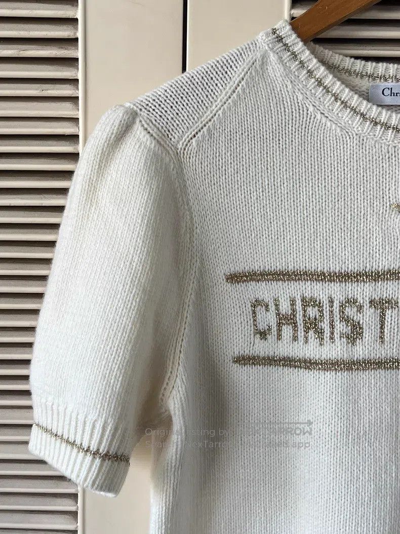 Dior Dior Short-sleeved knitwear sweater Size M / US 6-8 / IT 42-44 - 4 Thumbnail