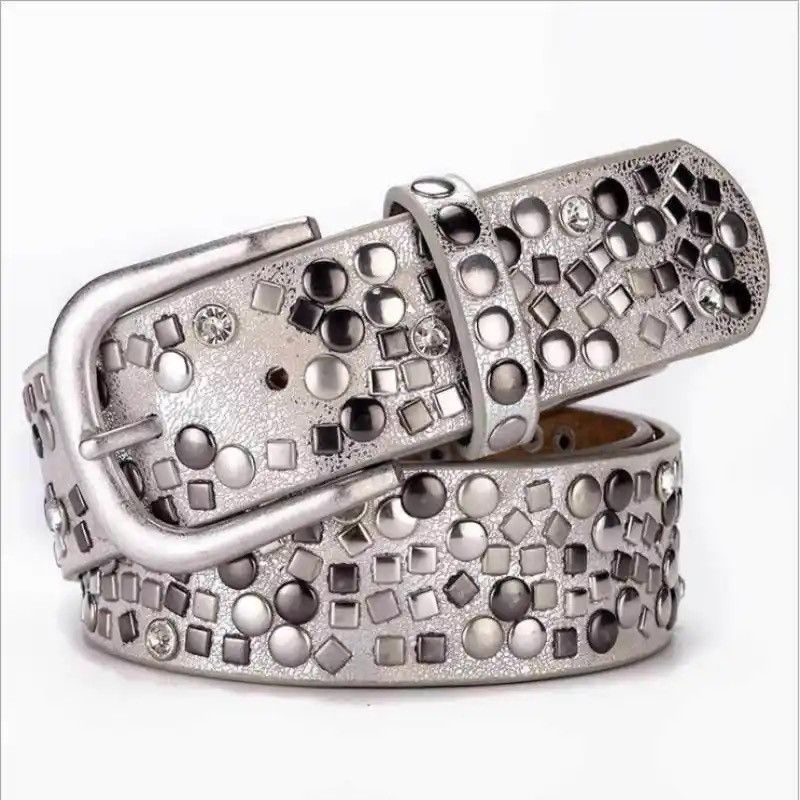 Other Skull Leather Belt Size ONE SIZE - 2 Thumbnail