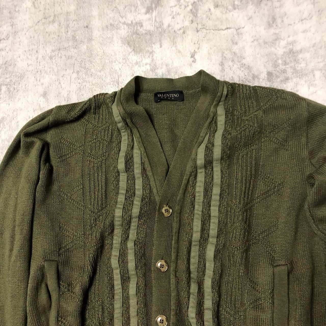 Valentino Green and khaki vintage cardigan cardigan Size US S / EU 44-46 / 1 - 2 Thumbnail
