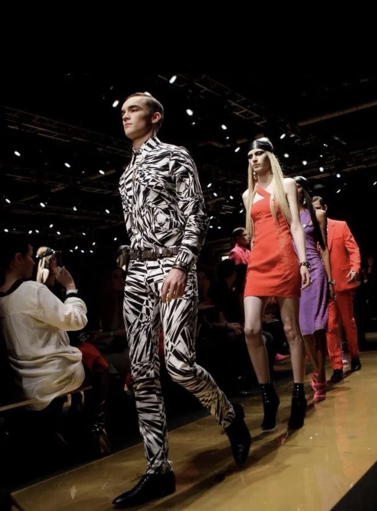 H&M × Kenzo Runway! 2011 Versace x H&M Zebra Abstract Denim Pants Sz 30 Size US 30 / EU 46 - 2 Thumbnail