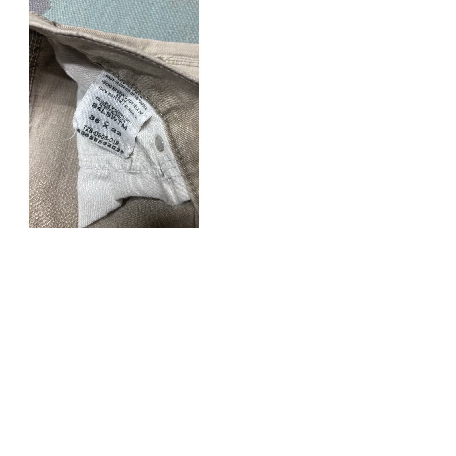 Wrangler VINTAGE Wrangler Carpenter Jeans Beige Khaki Tan Baggy 37x32 Mens Jeans Khakis 90s Skater Size US 37 - 9 Thumbnail