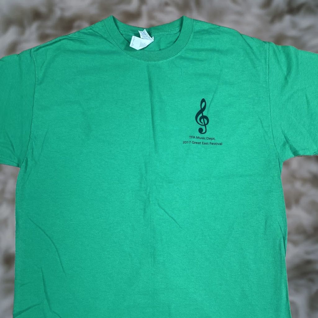 Gildan Gildan TFA Music Dept T-Shirt Adults Large L Green CrewNeck Short Sleeve Printed Size US L / EU 52-54 / 3 - 1 Thumbnail
