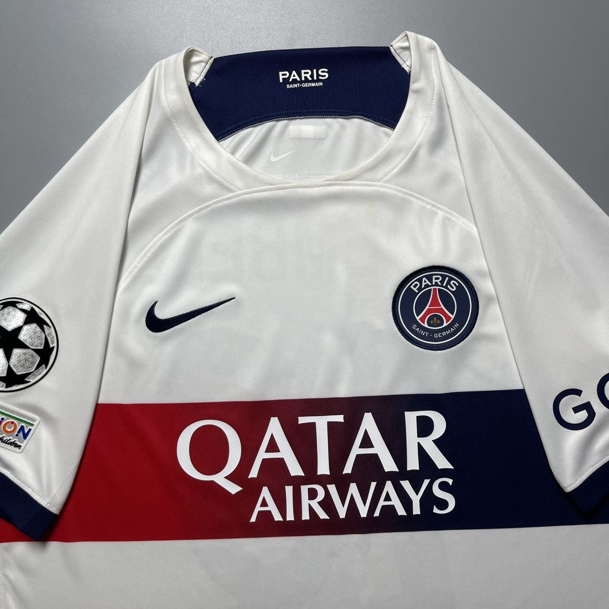 Nike PSG NIKE 2023/2024 FOOTBALL SOCCER AWAY JERSEY #10 DEMBELE Size US L / EU 52-54 / 3 - 4 Thumbnail