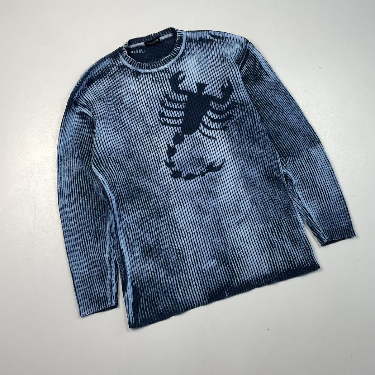 Japanese Brand × Vintage Vintage Y2K 00s Distressed Punk Sweater knit Size US L / EU 52-54 / 3 - 2 Thumbnail