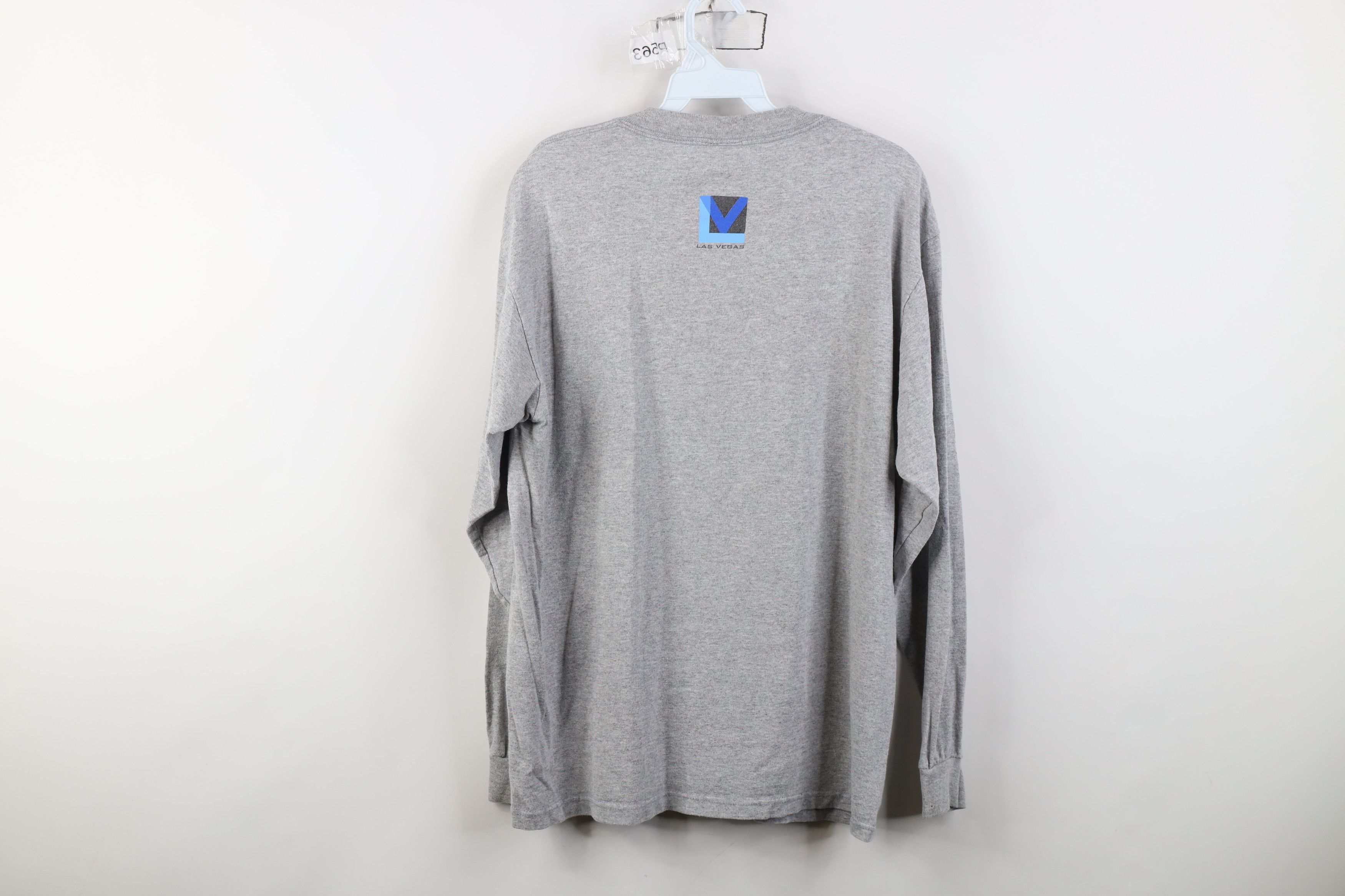 Vintage Vintage 90s Y2K Las Vegas Long Sleeve T-Shirt Heather Gray Size US M / EU 48-50 / 2 - 11 Thumbnail