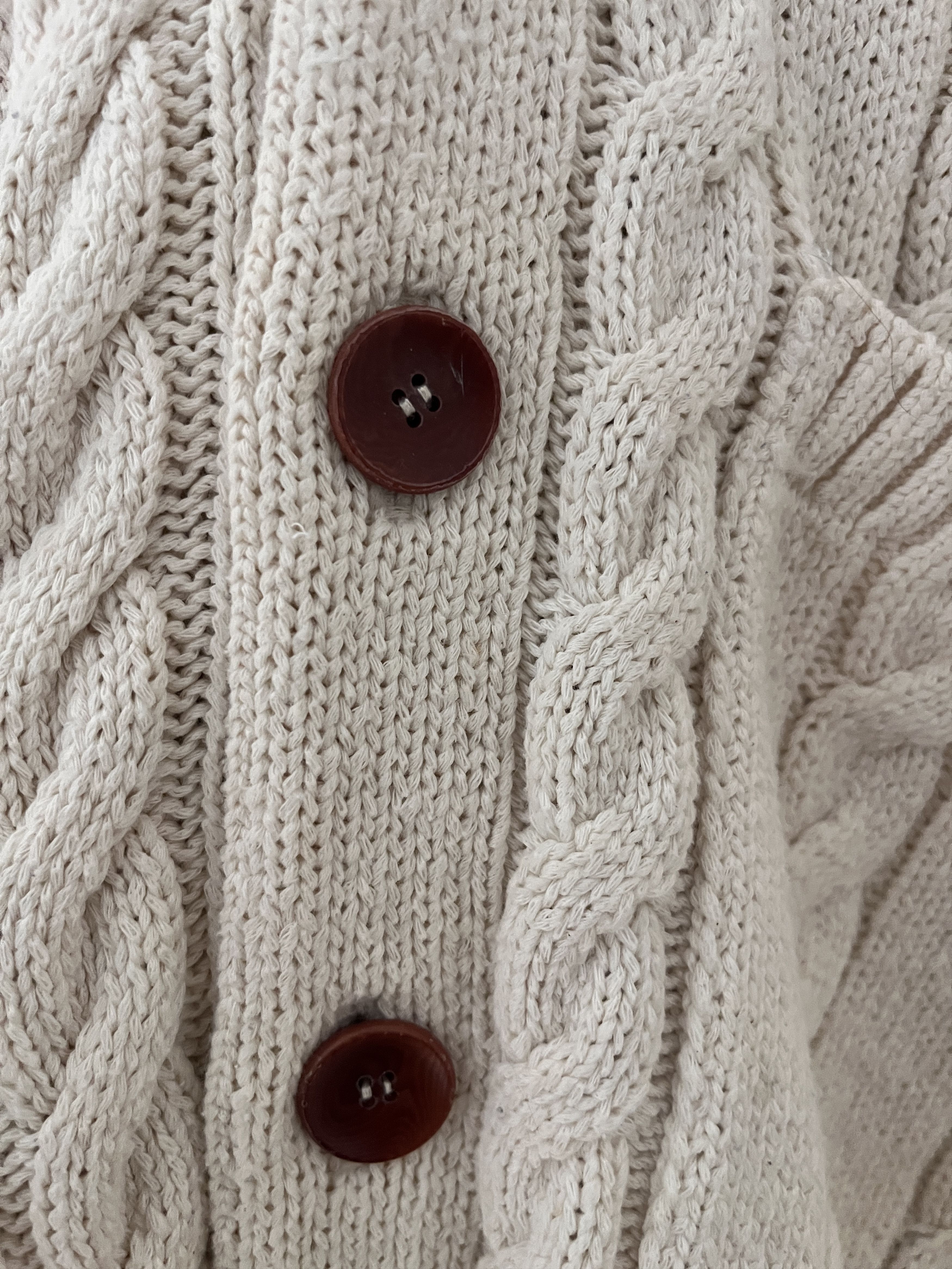 Nudie Jeans Nudie Jeans Cable Knit Cardigan Off White Size US M / EU 48-50 / 2 - 5 Thumbnail