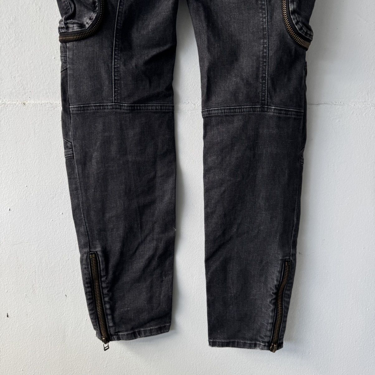 Faith Connexion Cargo zipper biker stone wash jeans Size US 34 / EU 50 - 8 Thumbnail