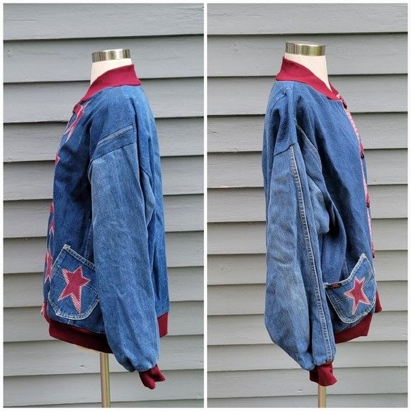 Lee Vintage 90s y2k Upcycled Rustic Primative Americana Star Den Size XXL / US 16-18 / IT 52-54 - 3 Thumbnail