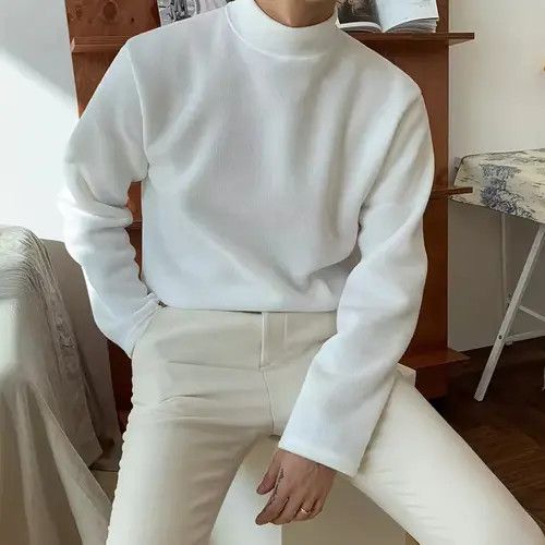 Other Ayukawa x Anzai Turtle Neck White Knit Sweater Size US M / EU 48-50 / 2 - 5 Thumbnail