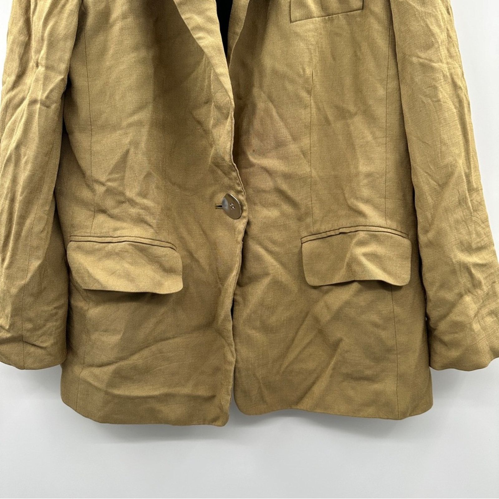 Club Monaco RTR Club Monaco Tan Long Sleeve Single Button Blazer Sz 10 Size L / US 10 / IT 46 - 3 Thumbnail