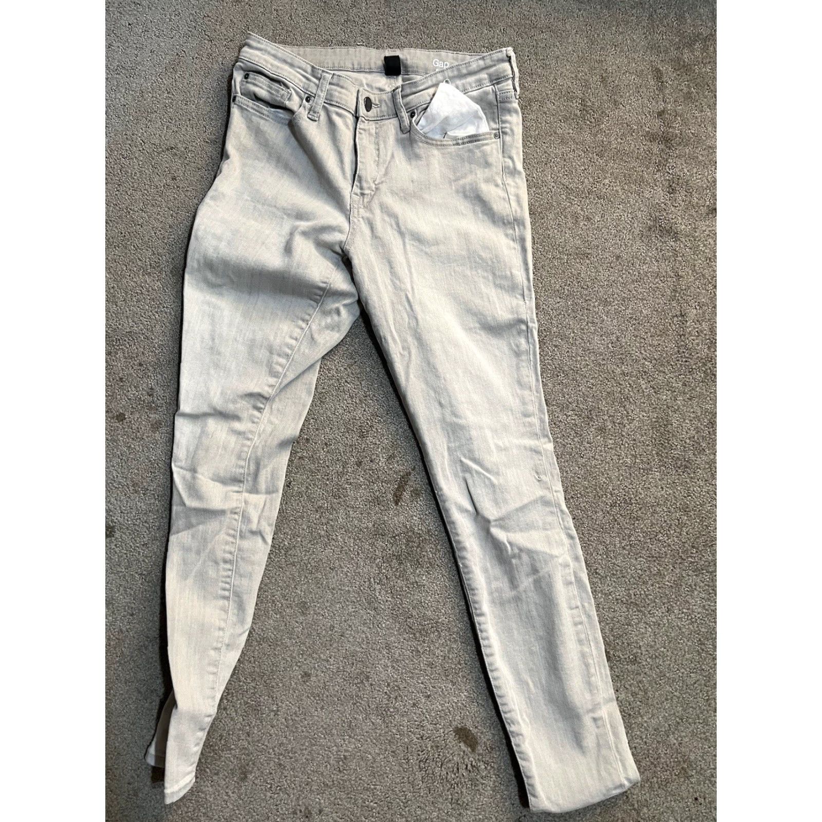 Gap GAP 1969 Legging Jeans Cotton/Spandex Gray Size 6 28in Inseam 27in Denim Skinny Women's Regular Mid Rise - Pre-owned Size 28" / US 6 / IT 42 - 2 Thumbnail